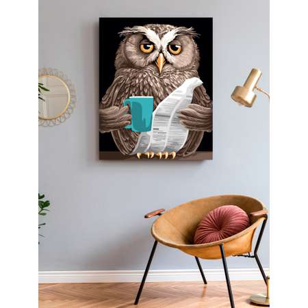 Картина по номерам Art on Canvas холст на подрамнике 40х50 см Утро совы