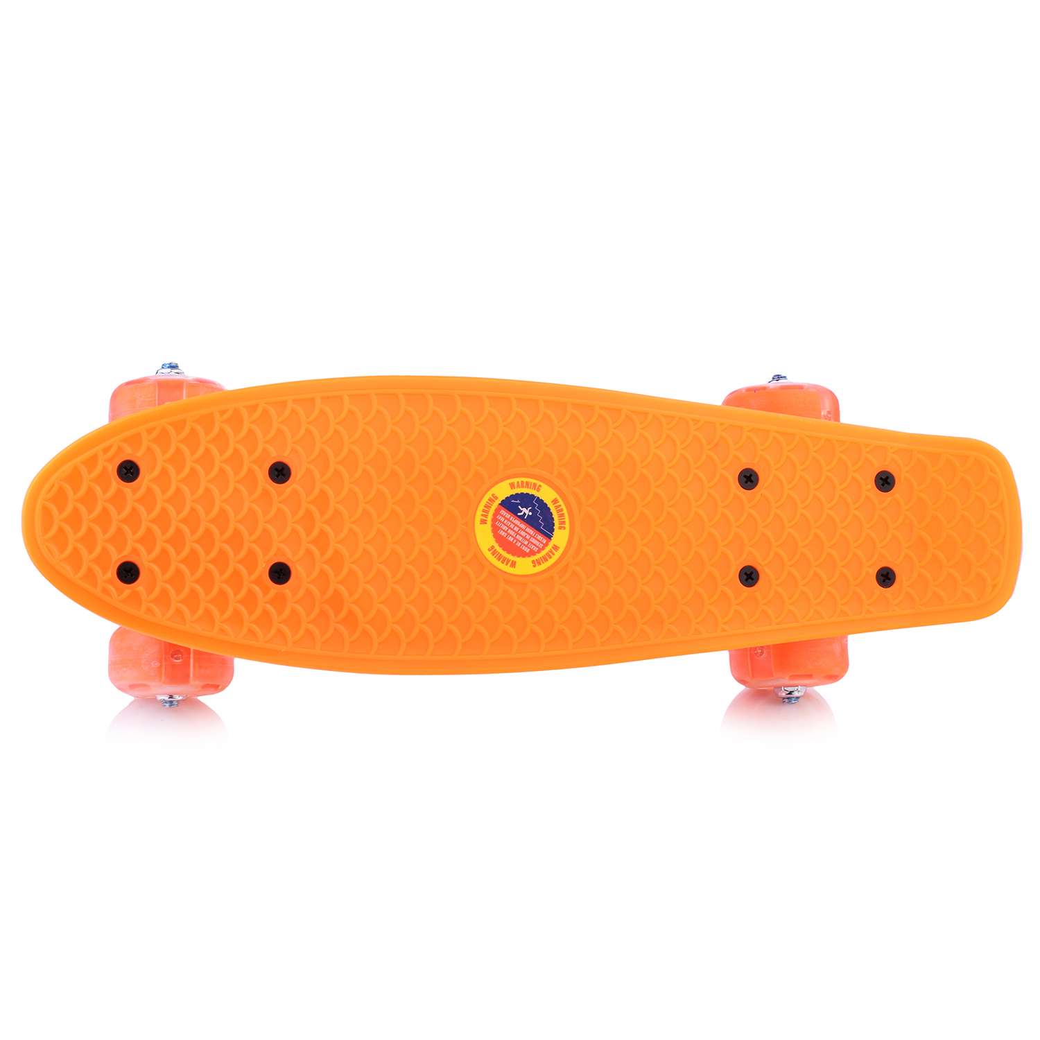 Скейтборд ROCKET детский оранжевый 42 см колеса PVC светятся - фото 2