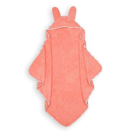 Полотенце с капюшоном BIO-TEXTILES махровое Лапушка цвет персиковый