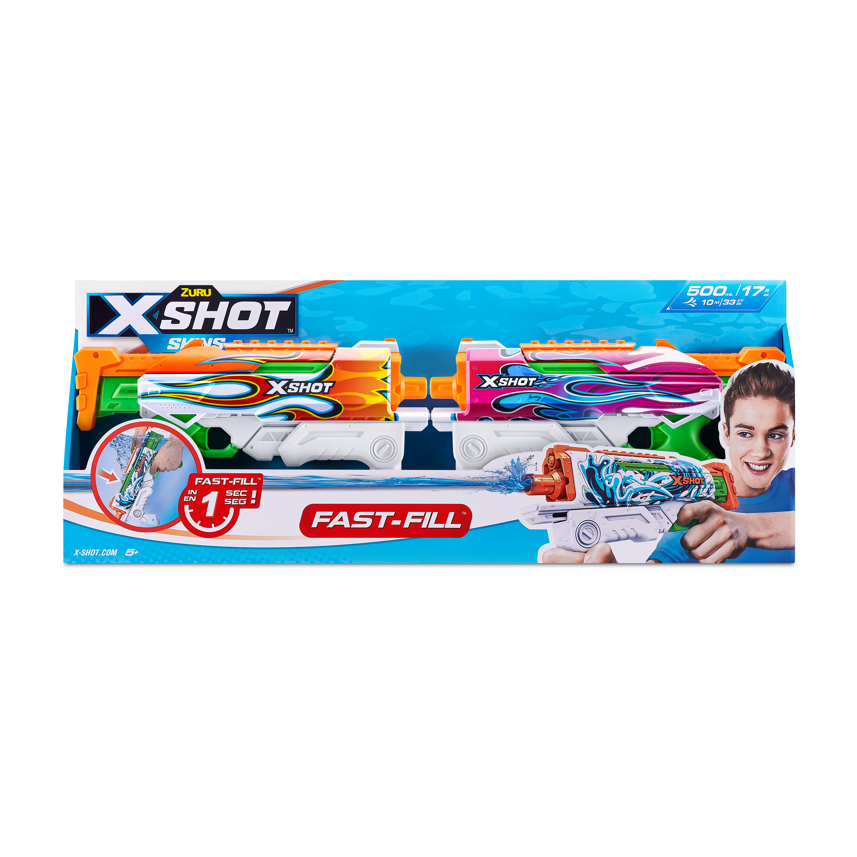 Бластер водный Zuru X-SHOT  Water Фаст Филл Хайпер 2 штуки в наборе - фото 1