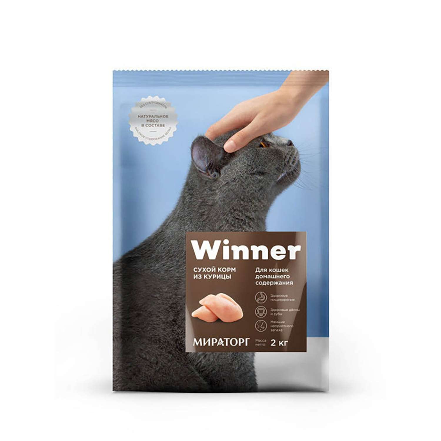 Корм сухой WINNER полнорационный для кошек с мочекаменной болезнью из курицы 2кг - фото 1
