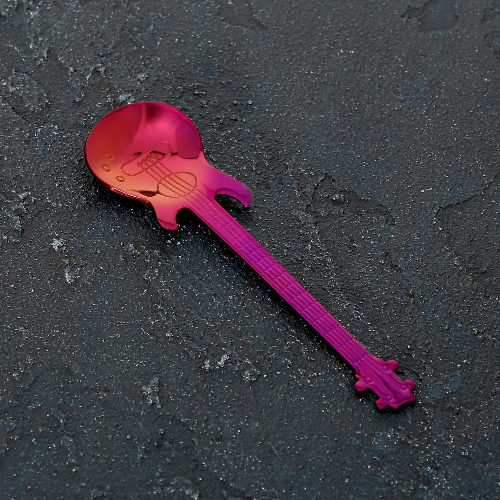 Ложка десертная MAGISTRO Гитара цвет фиолетовый - фото 1