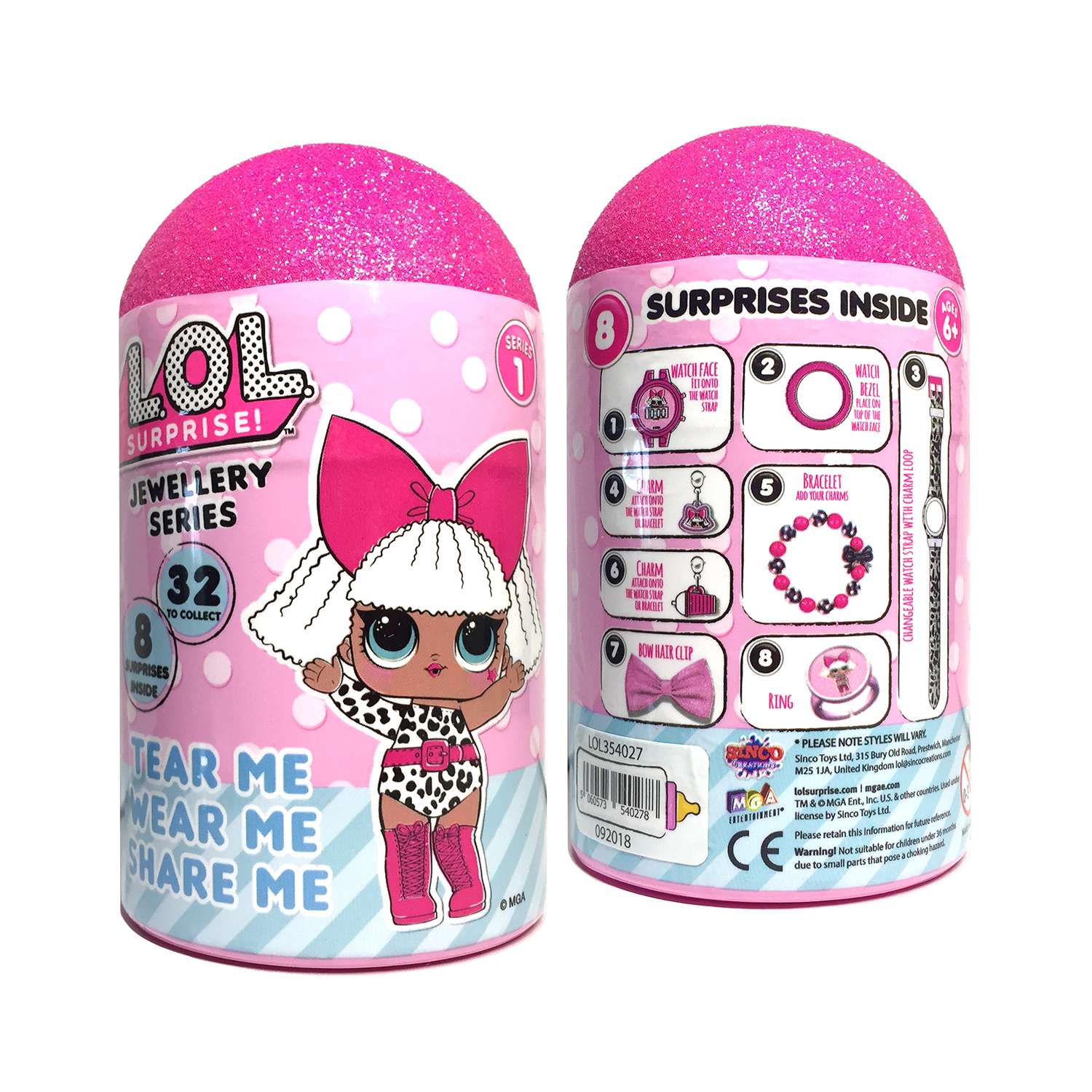 Набор украшений Sinco Toys L.O.L. с часами 8шт в непрозрачной упаковке (Сюрприз) LOL354027 - фото 3