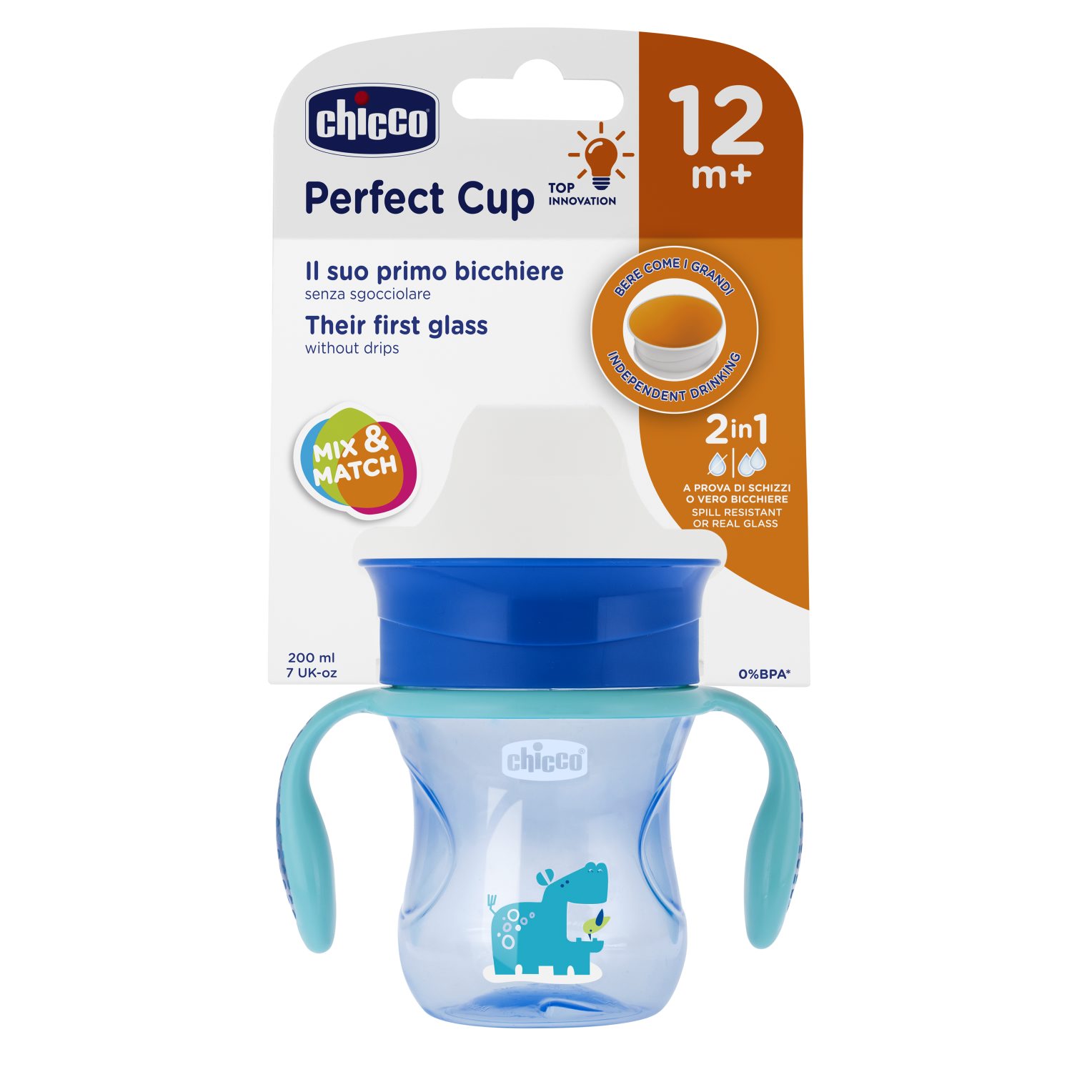 Поильник Chicco Perfect Cup для детей от 1 года голубой - фото 19