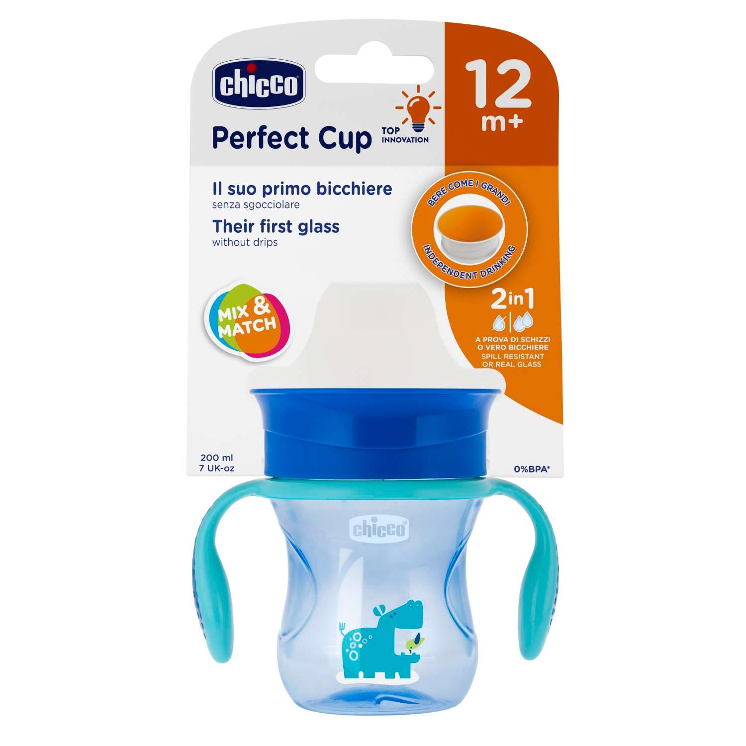 Поильник Chicco Perfect Cup для детей от 1 года голубой - фото 19