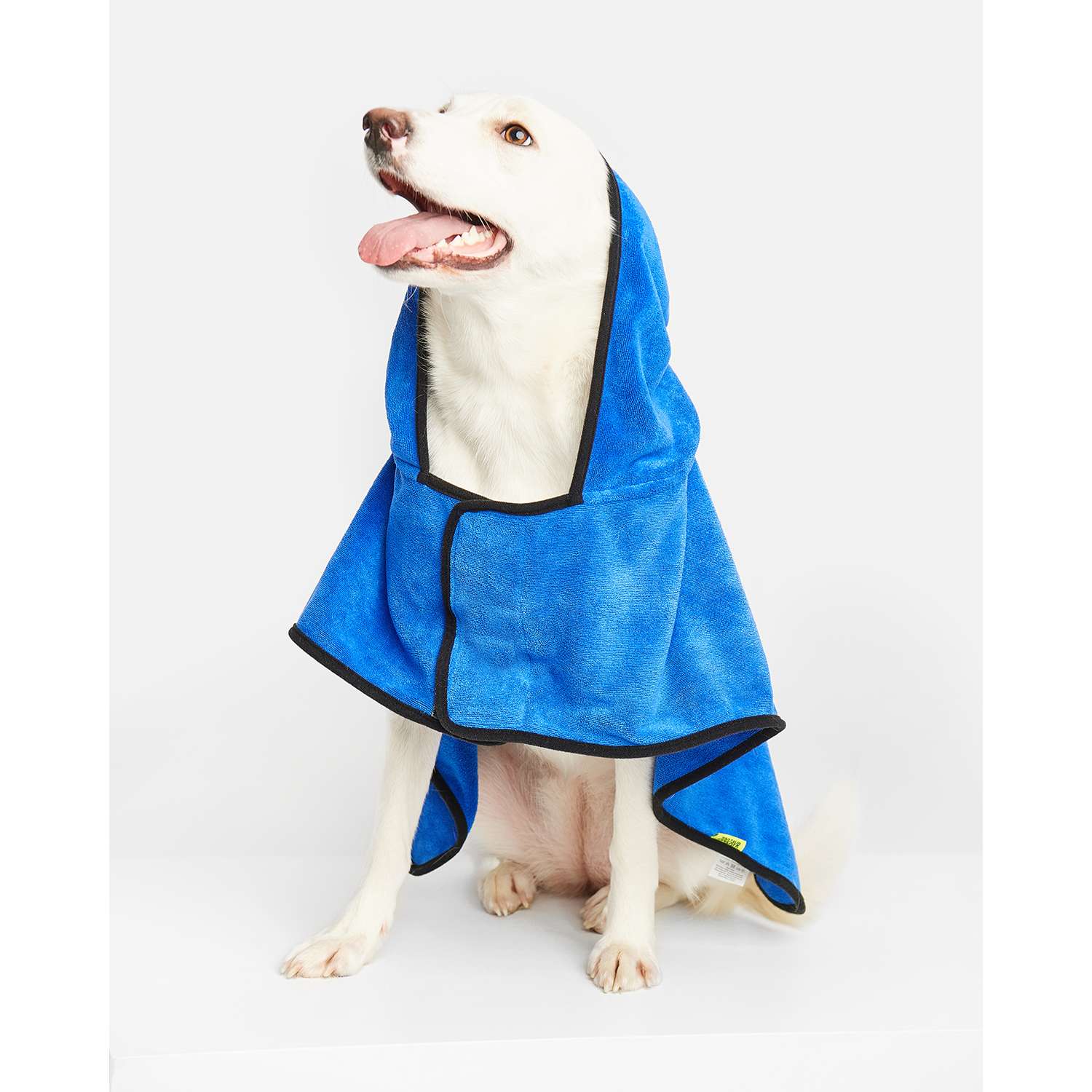 Полотенце-халат для собак Zoozavr 50см Синий - фото 1