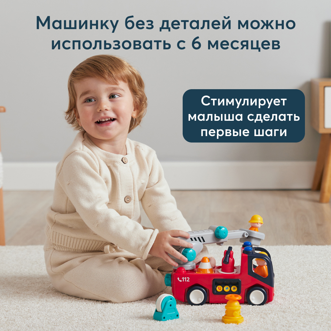 Машина Happy Baby пожарная FIRE TRUCK - фото 3