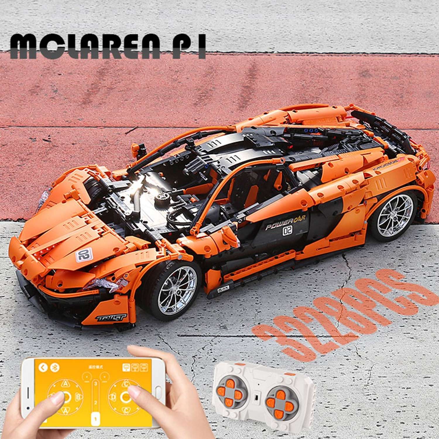 Конструктор Mould King 13090S Гиперкар McLaren P1 - фото 7