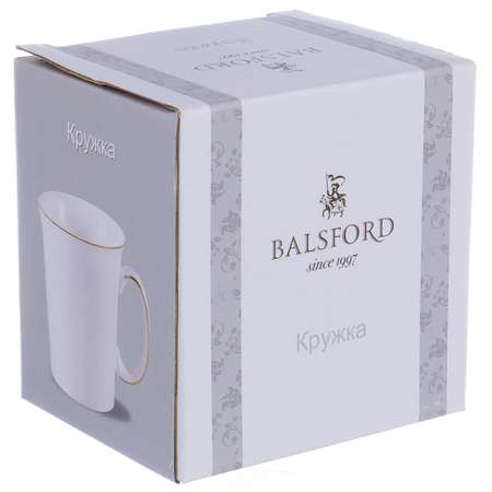 Кружка Balsford Грация фарфор белый с золотом