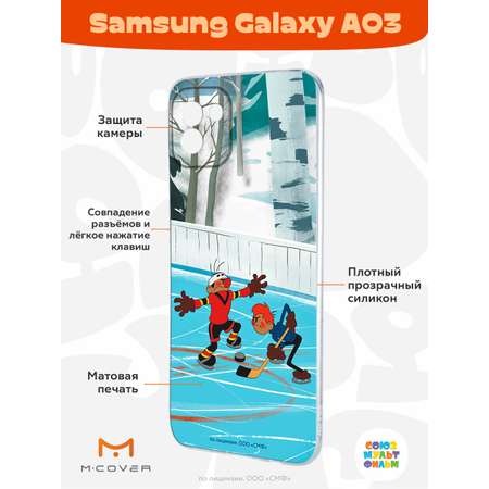 Силиконовый чехол Mcover для смартфона Samsung Galaxy A03 Союзмультфильм Спаситель Вымпела