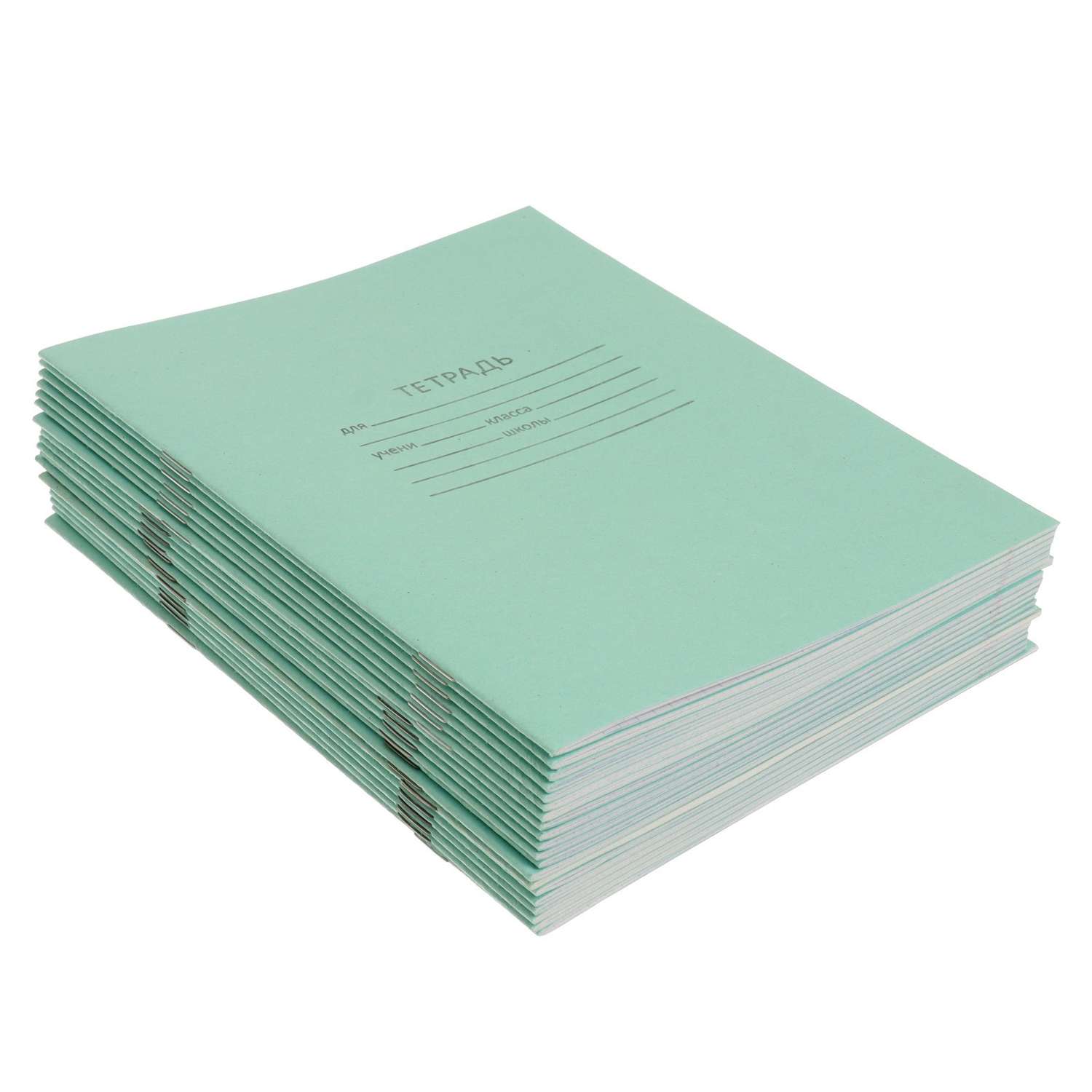 Комплект тетрадей Calligrata из 20 штук 18 листов в клетку Зелёная обложка - фото 2