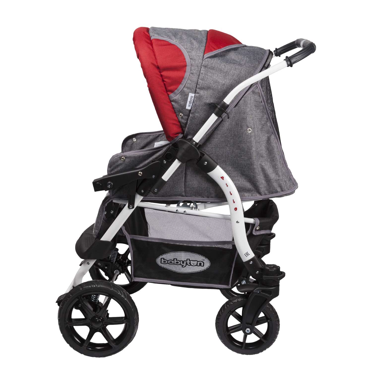 Коляска-трансформер Babyton Pillo OX Grey-Red - фото 8