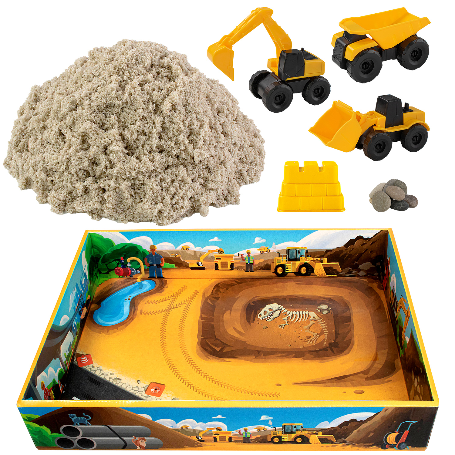 Игрушка Космический песок Стройка с песочницей 1.5 кг K020 - фото 4