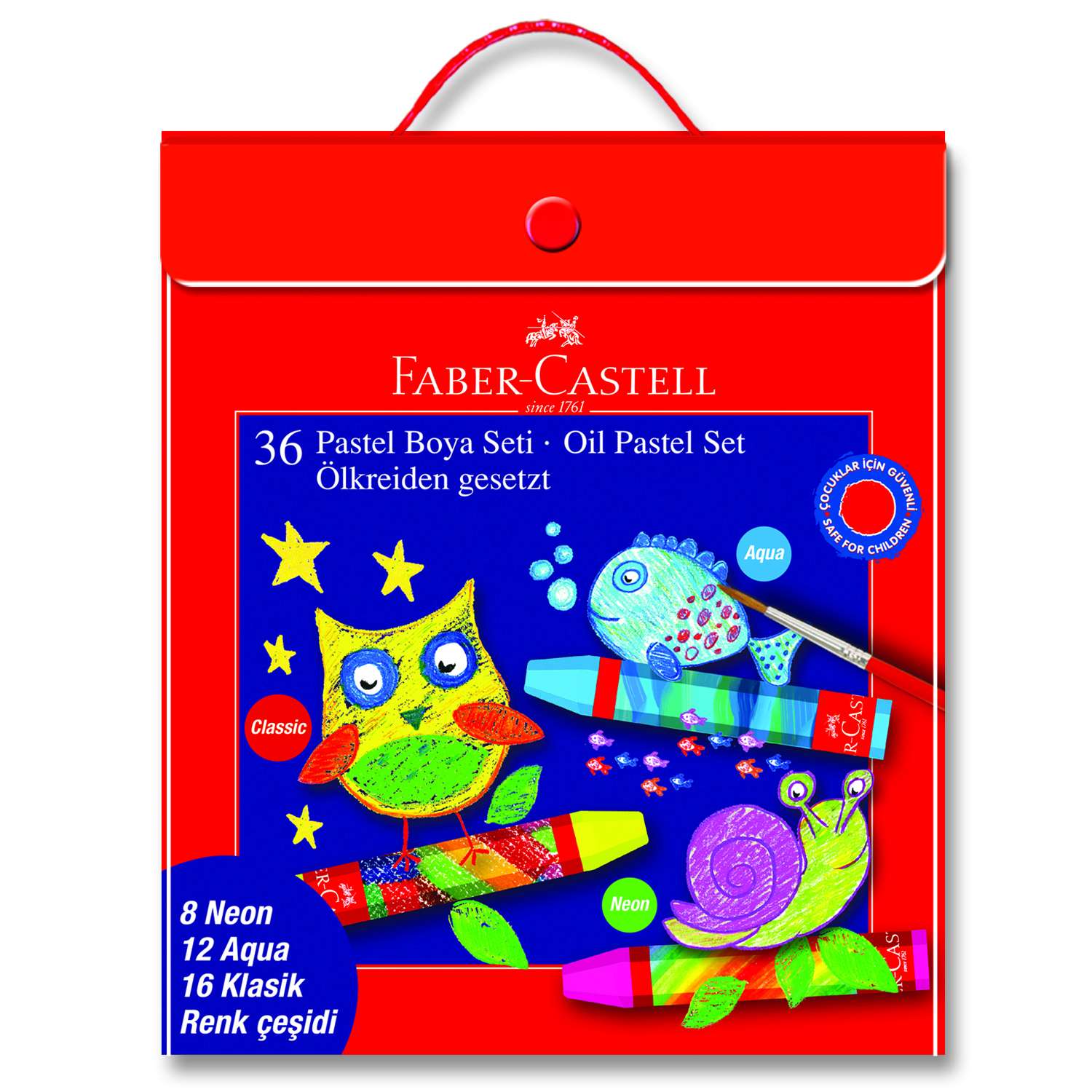 Масляная пастель Faber Castell в пластиковой коробке 36 шт - фото 1