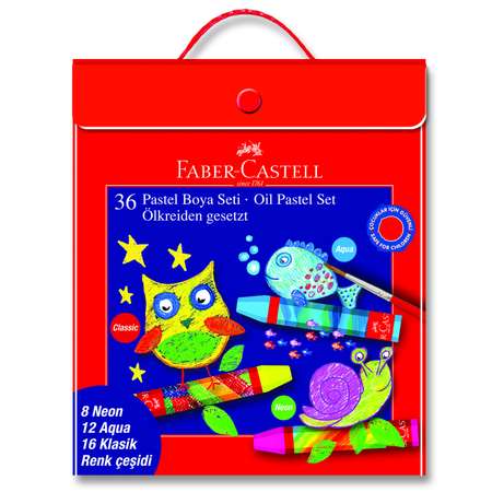 Масляная пастель Faber Castell в пластиковой коробке 36 шт