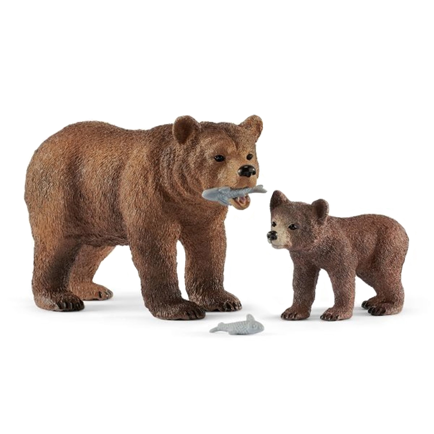 Набор SCHLEICH Медведица гризли с медвежонком 4предмета 42473 - фото 1