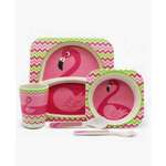 Набор детской посуды BURRG Фламинго 5 предметов