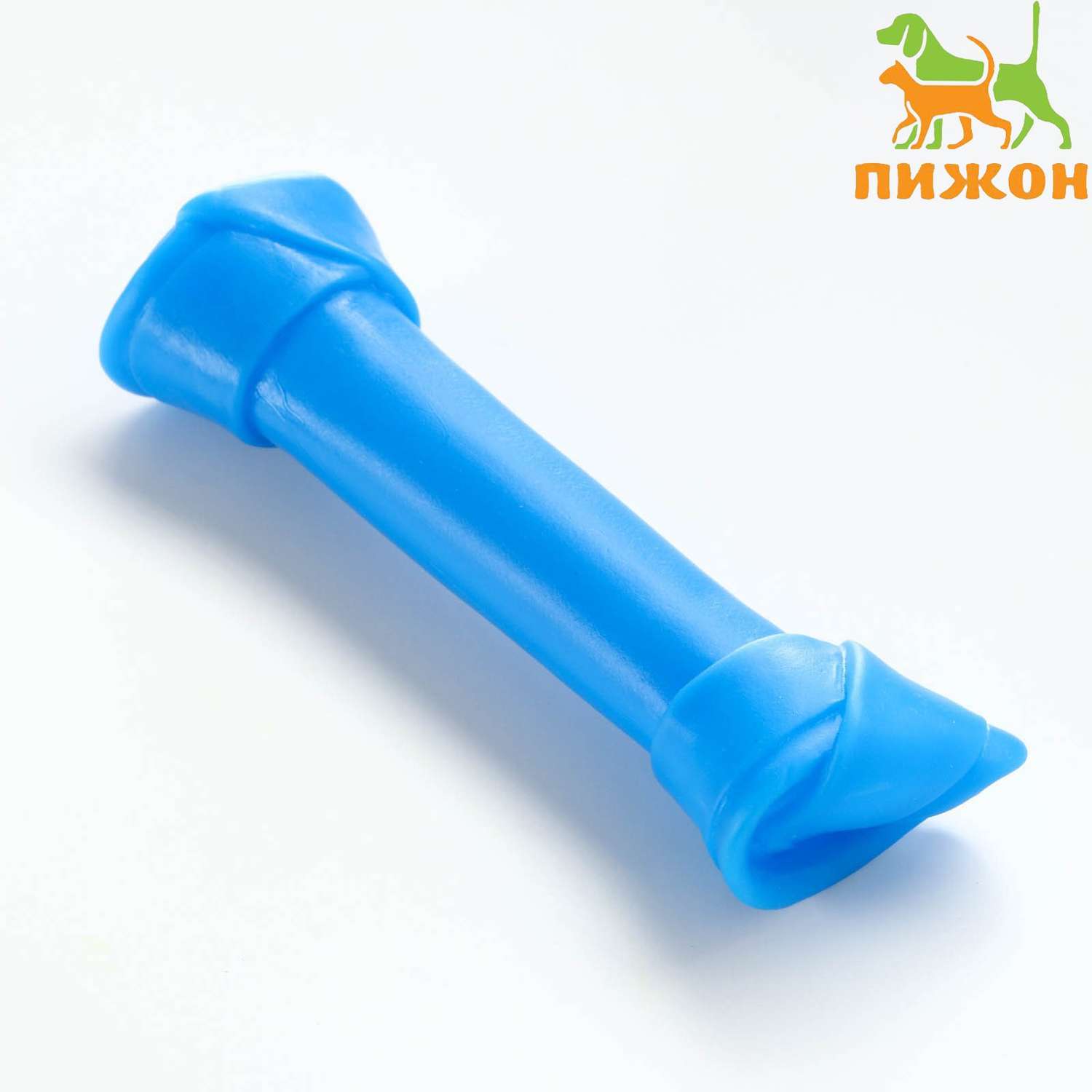 Игрушка Пижон пищащая «Кость-лакомство» для собак 13 см синяя - фото 1