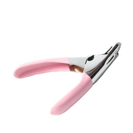 Когтерез-гильотина Пижон с прорезиненной ручкой отверстие 7 мм розовый