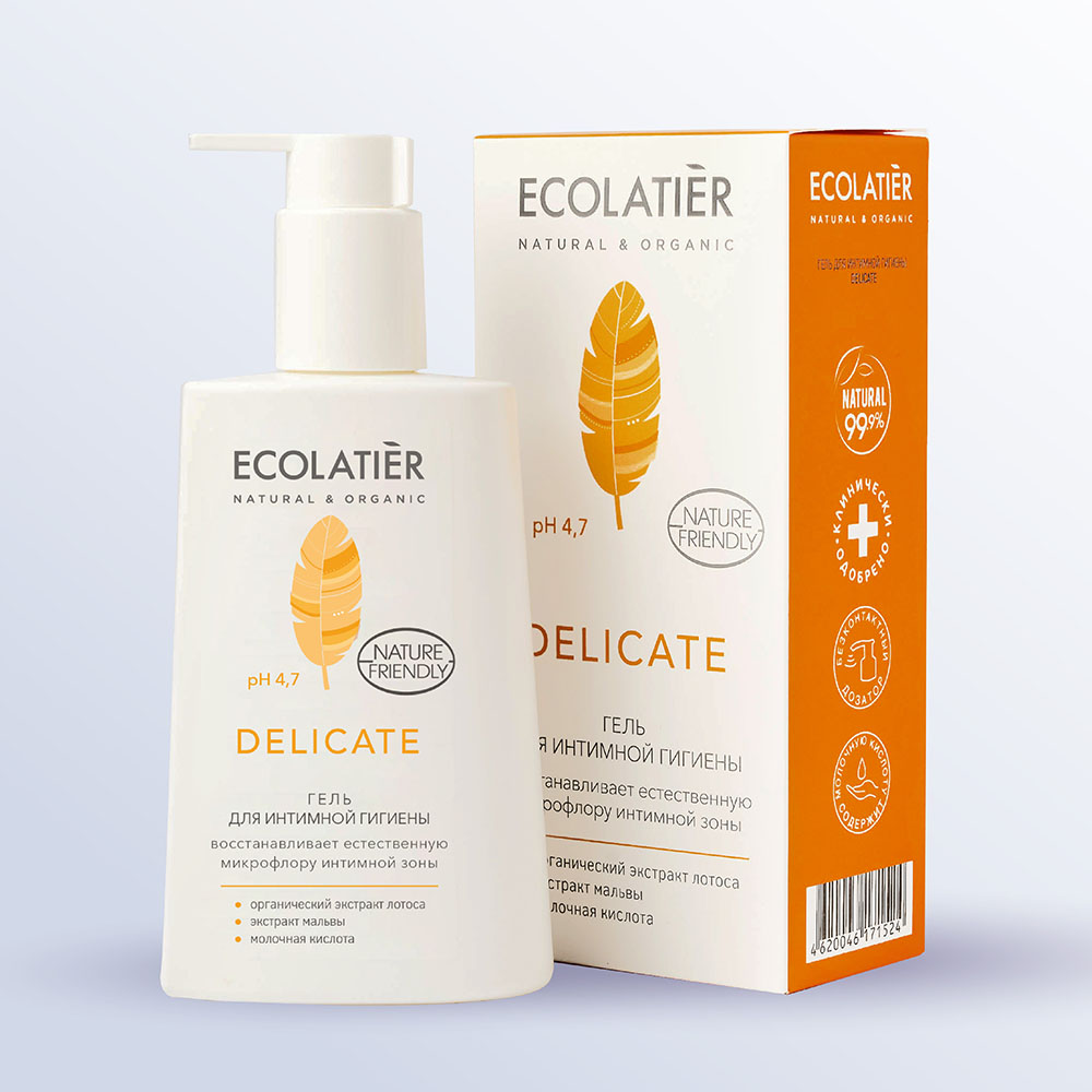 Гель для интимной гигиены Ecolatier Delicate с органическим экстрактом лотоса 250 мл - фото 1