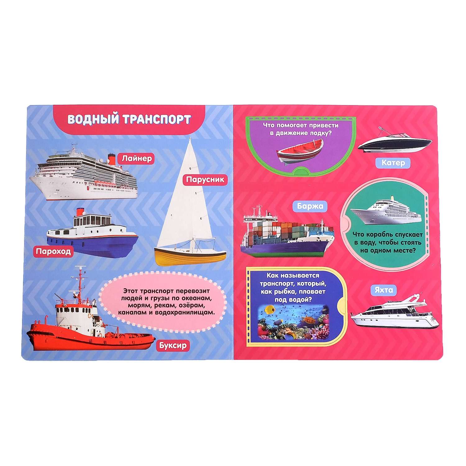 Книжка картонная с окошками Буква-ленд «Транспорт» - фото 4