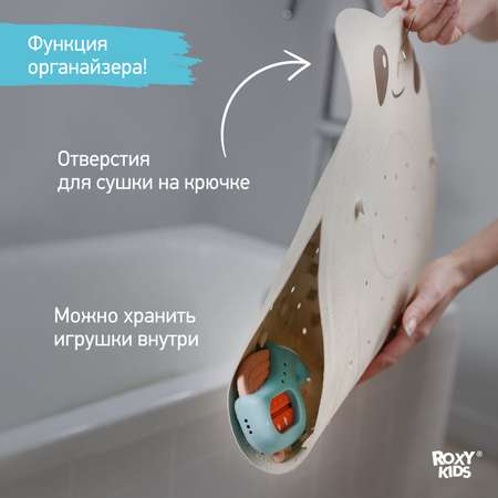 Коврик противоскользящий ROXY-KIDS детский для ванной Лягушка 45*75