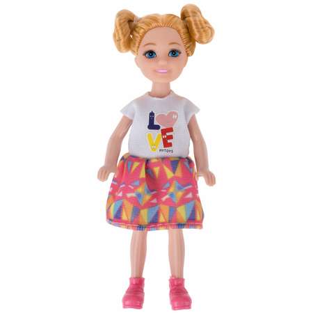 Кукла детская 1TOY Alisa Little Love блондинка с аксессуарами маленькая мини 14 см