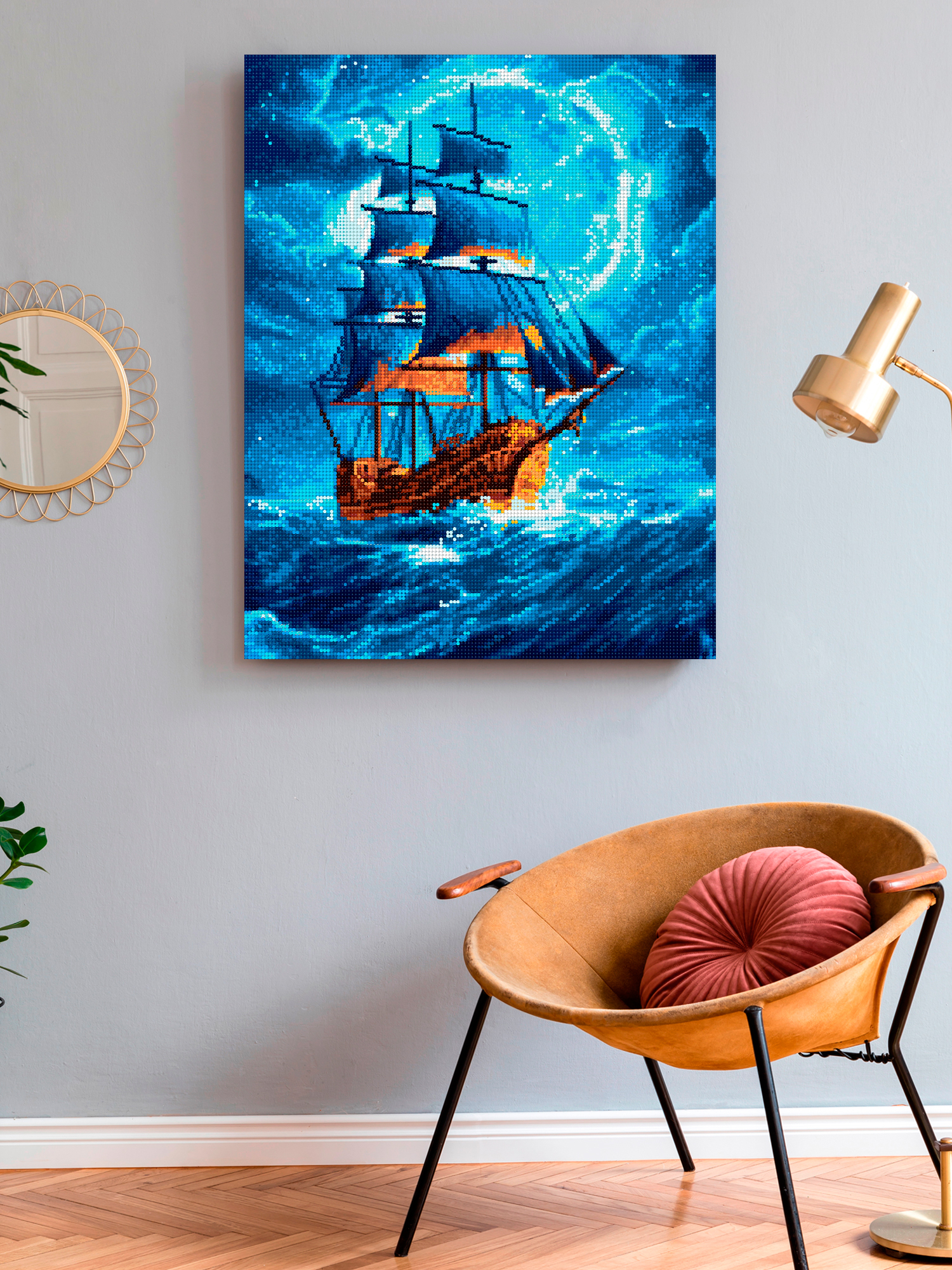 Алмазная мозаика Art on Canvas холст на подрамнике 40х50 см Райские водопады - фото 2