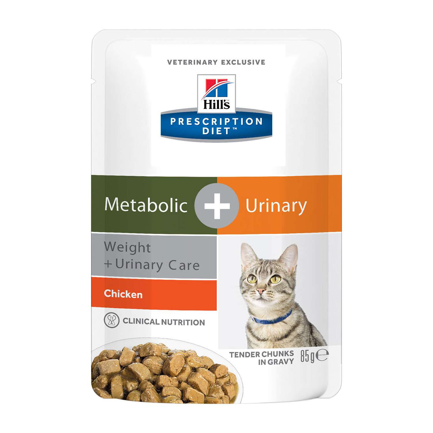 Корм для кошек HILLS 85г Prescription Diet Metabolic Urinary Weight Urinary Care для оптимального веса/при МКБ с курицей пауч - фото 1