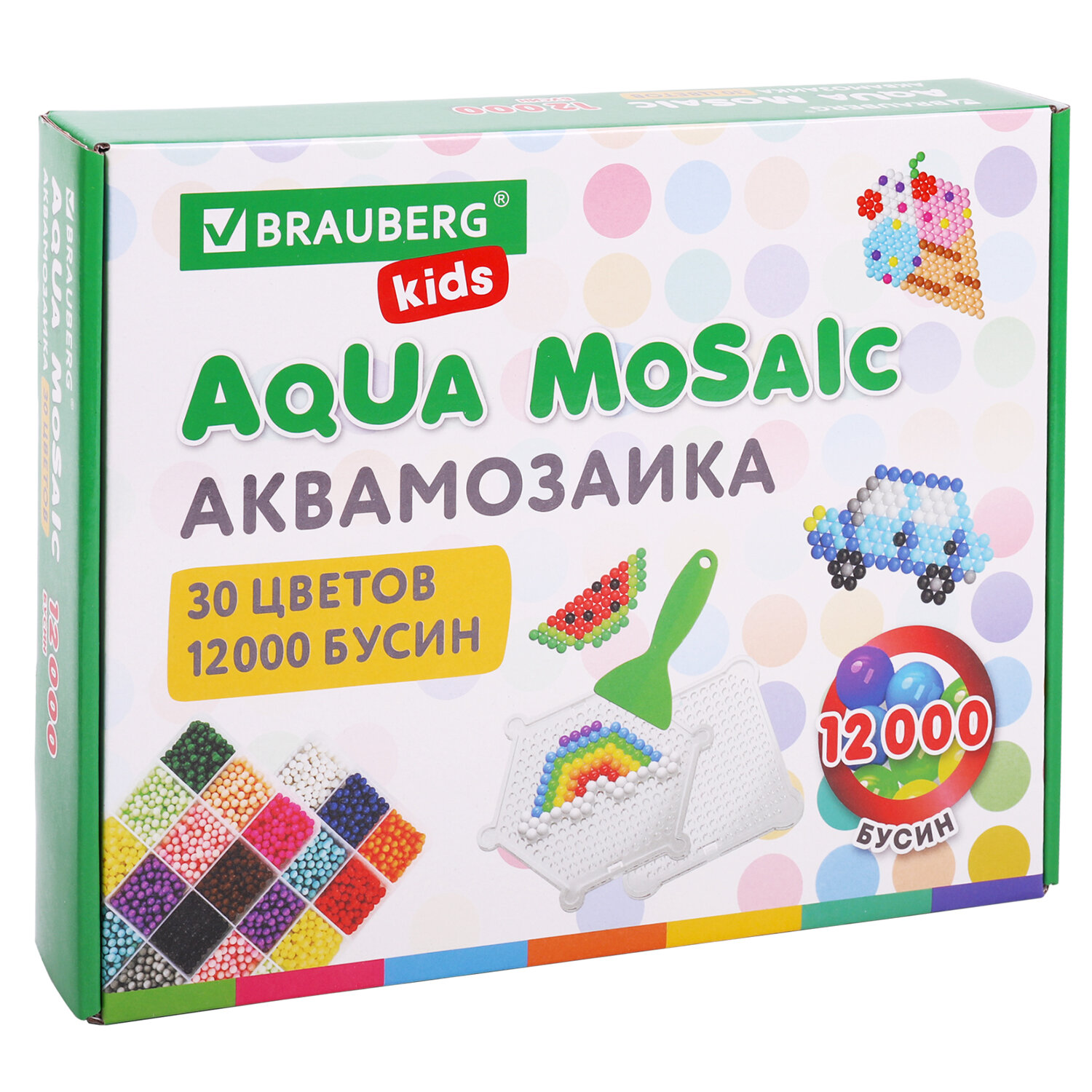 Аквамозаика Brauberg 30 цветов 12000 бусин купить по цене 3229 ₽ в  интернет-магазине Детский мир