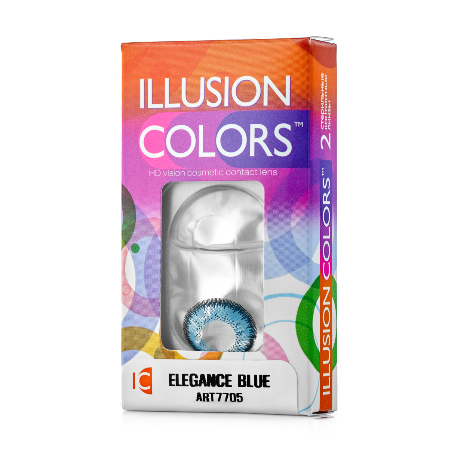 Контактные линзы ILLUSION colors elegance blue на 3 месяца -3.00/14/8.6 2 шт. - фото 1