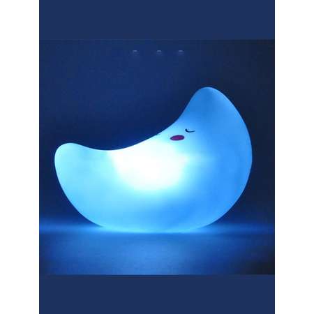 Лампа настольная светодиодная LATS ночник детский месяц голубой