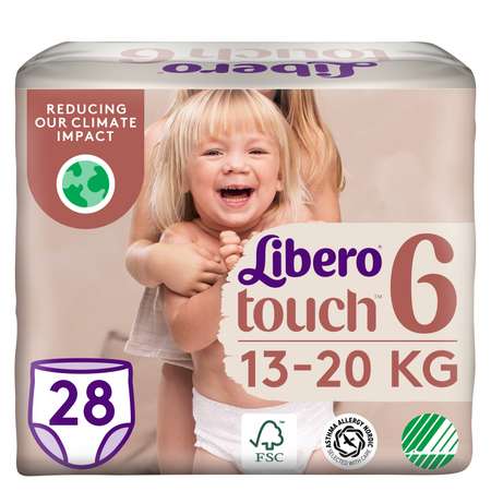 Подгузники-трусики Libero Touch 6 13-20кг 28шт