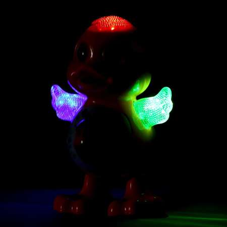 Игрушка Sima-Land Утка работает от батареек танцует со светом и звуком