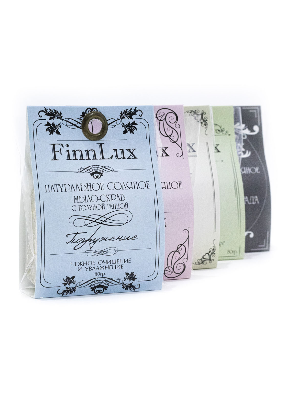 Мыло для рук Finn Lux Соляное ручной работы Romantic с нежным ароматом дикой розы вес 80 гр. - фото 4