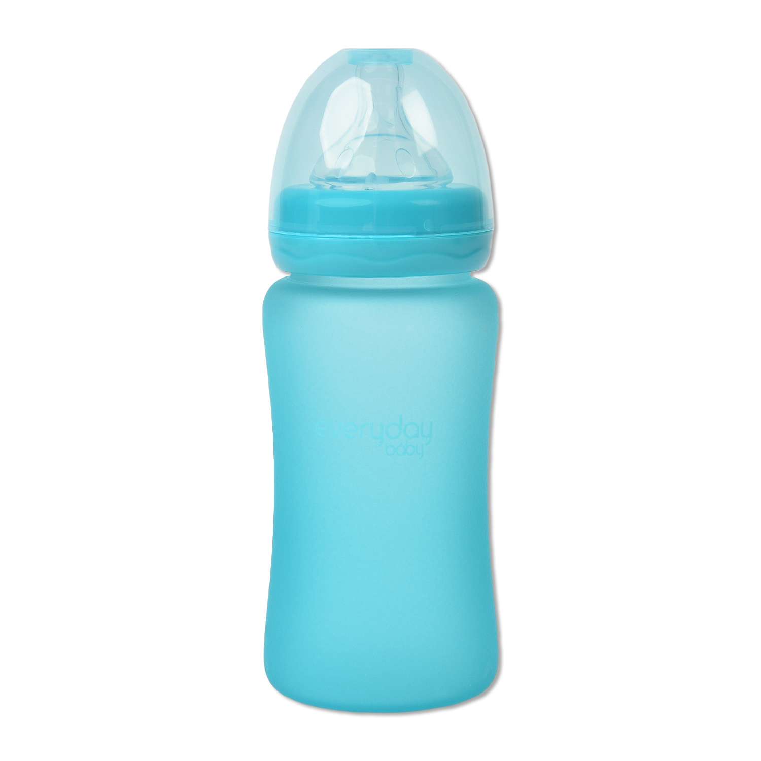 Бутылочка Everyday baby с индикатором температуры 240мл Бирюзовый 10223 - фото 1