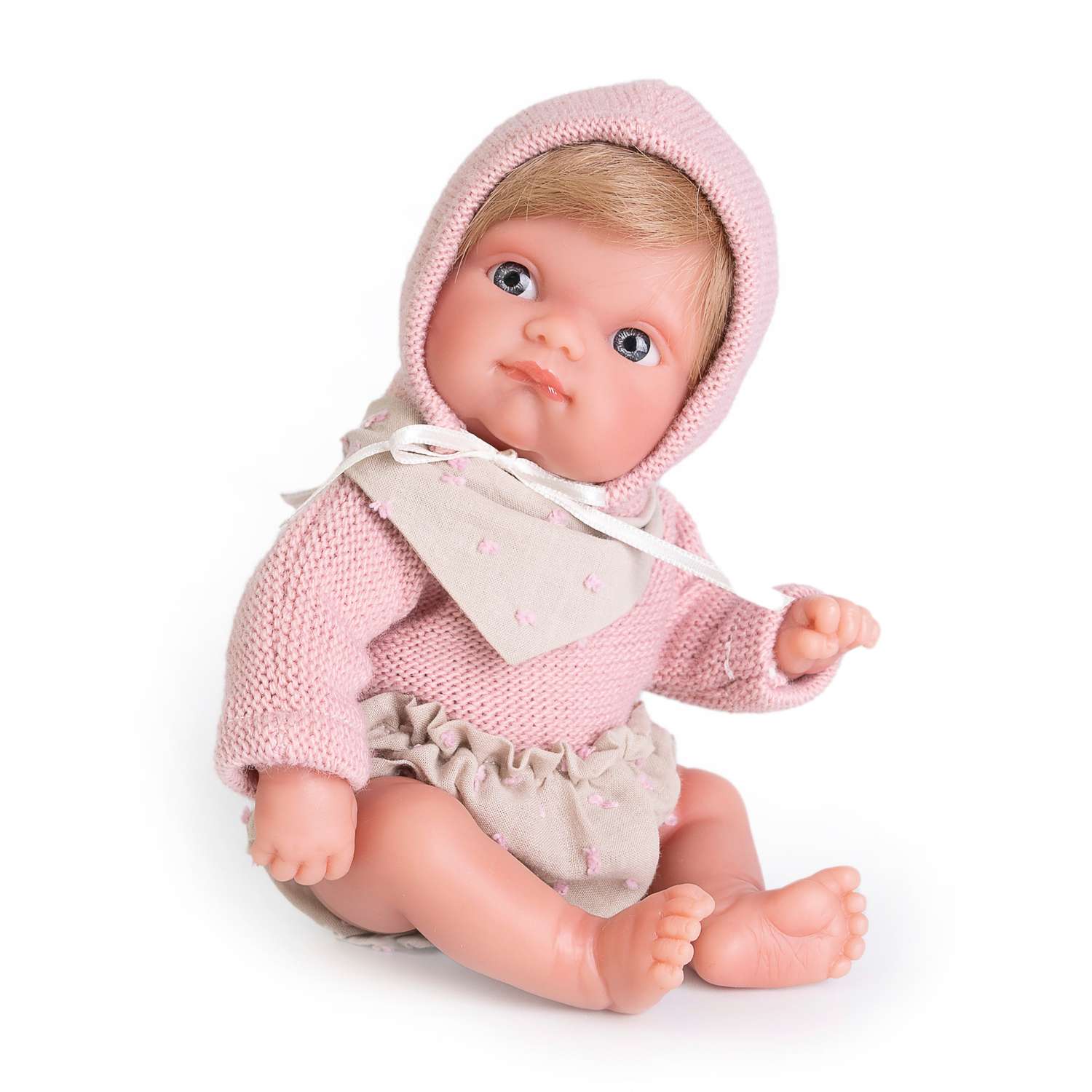Кукла пупс Antonio Juan Реборн Глаша в сумочке-переноске 21 см виниловая 85211 - фото 1