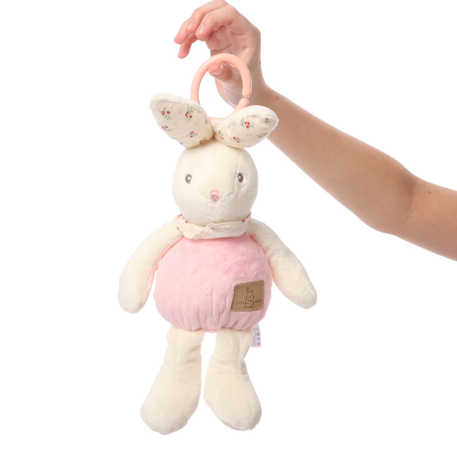 Мягкая игрушка Aurora Кролик с колечком - фото 3