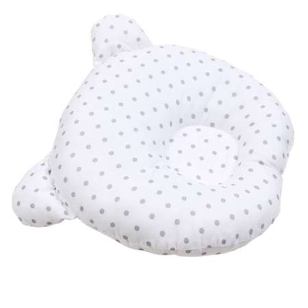 Подушка Amarobaby First Pillow Горошек Серый