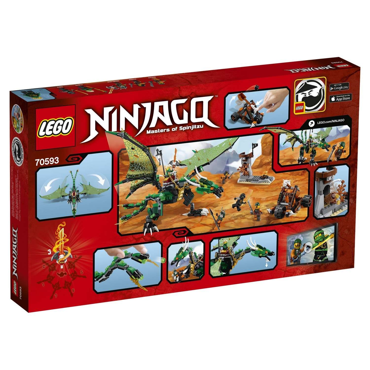 Конструктор LEGO Ninjago Зелёный Дракон (70593) - фото 3