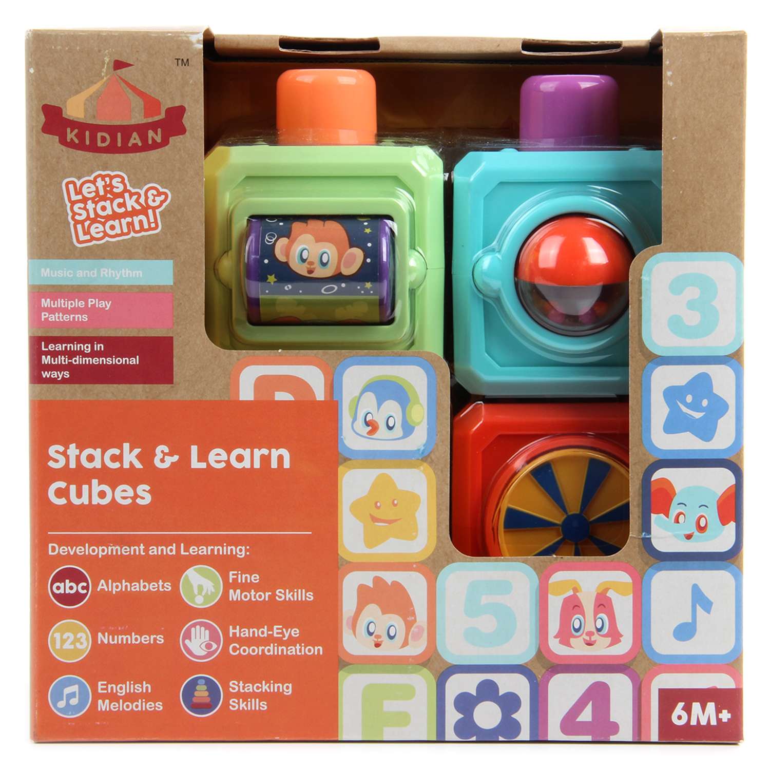 Кубики Veld Co развивающая игрушка со звуком 3 штуки - фото 4