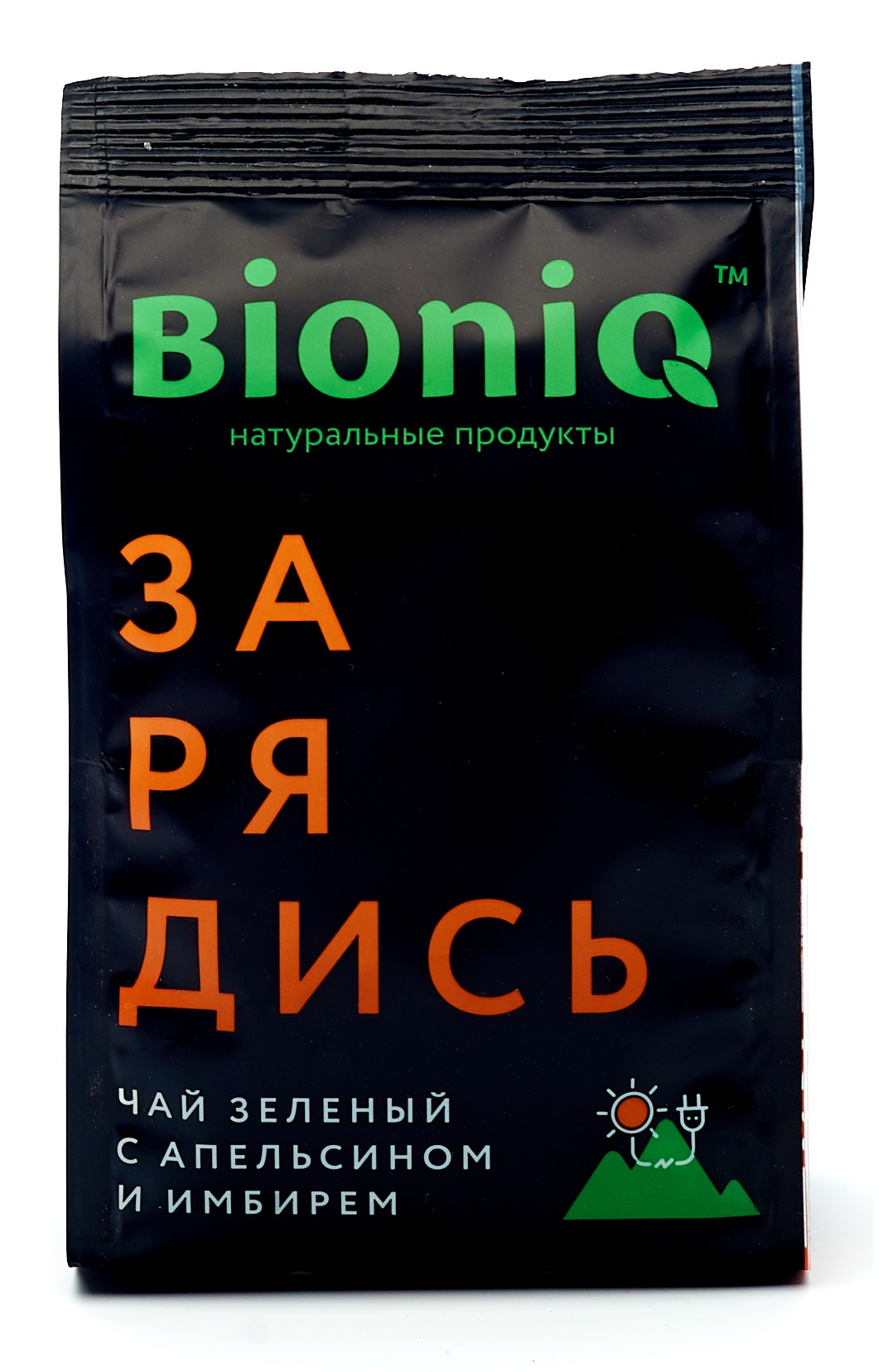 Чай зеленый Bioniq Зарядись с апельсином и имбирем 50 гр - фото 1