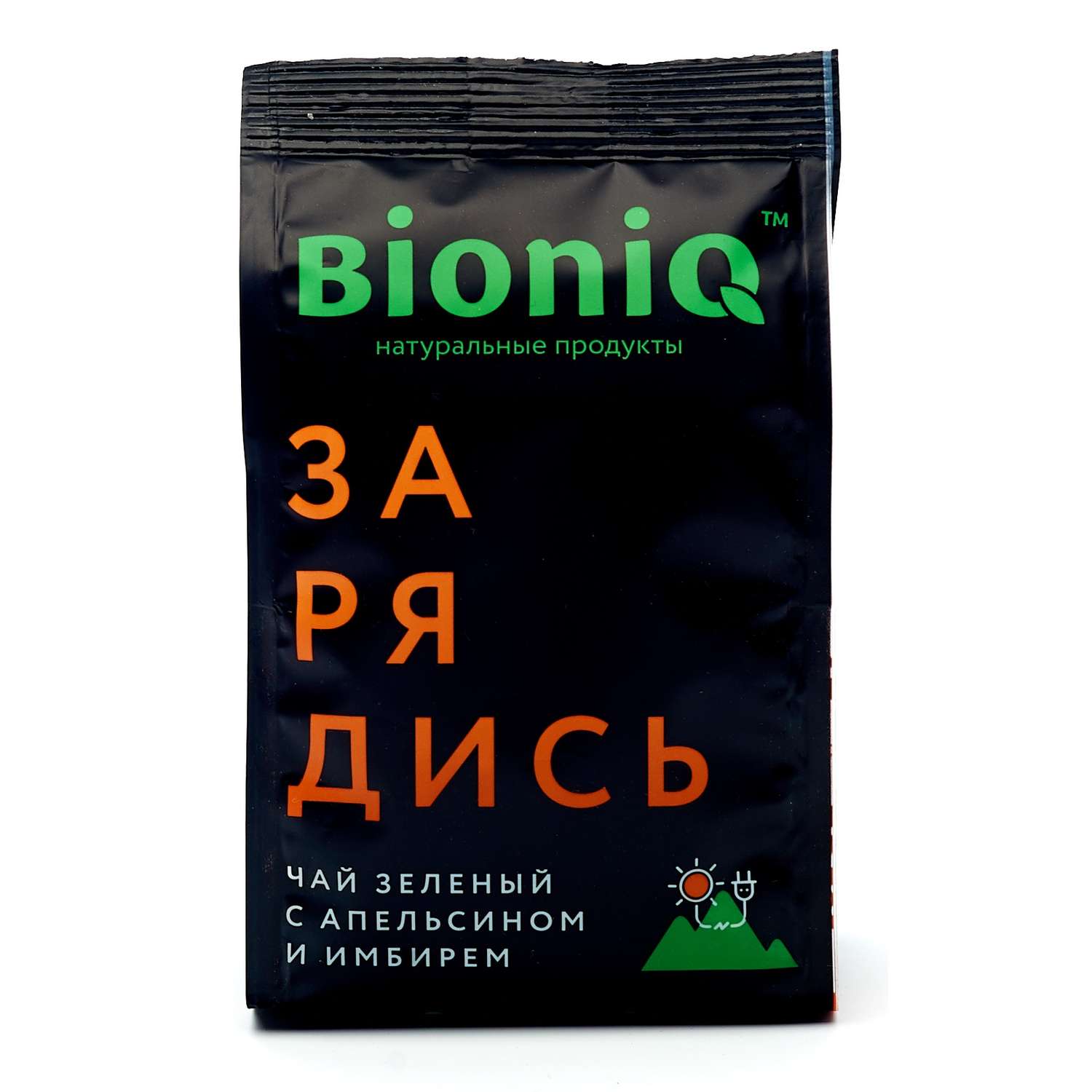 Чай зеленый Bioniq Зарядись с апельсином и имбирем 50 гр - фото 1