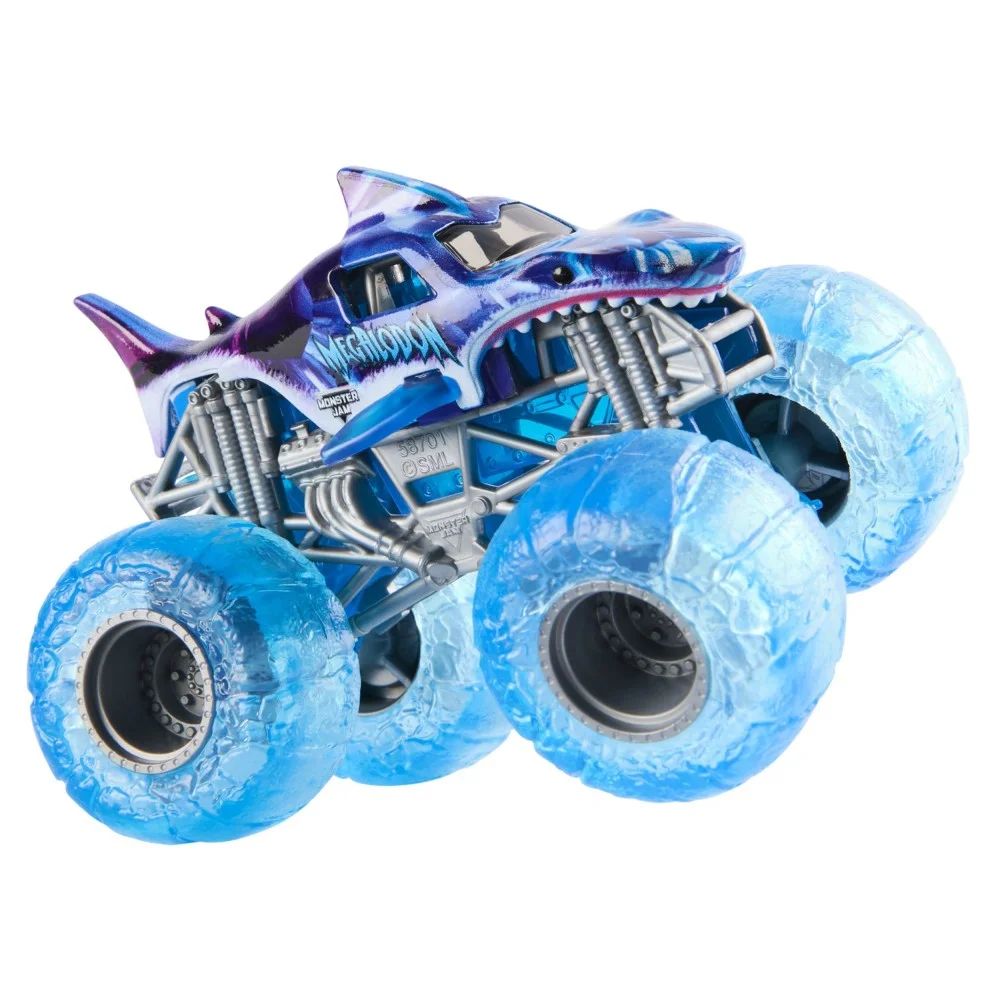 Монстр-трак Monster Jam 1:64 Megalodon 1:64 голубой 6044941 - фото 1