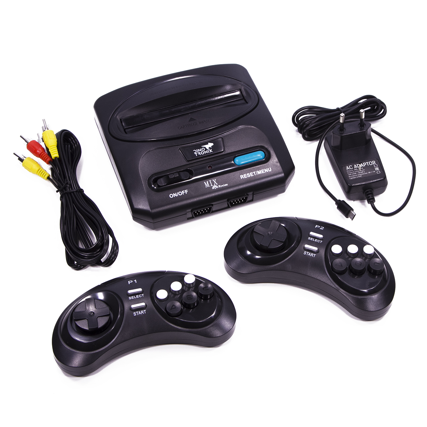 Игровая приставка для детей Retro Genesis Dinotronix Mix Wireless + 600 игр AV 2 беспроводных джойстика - фото 2