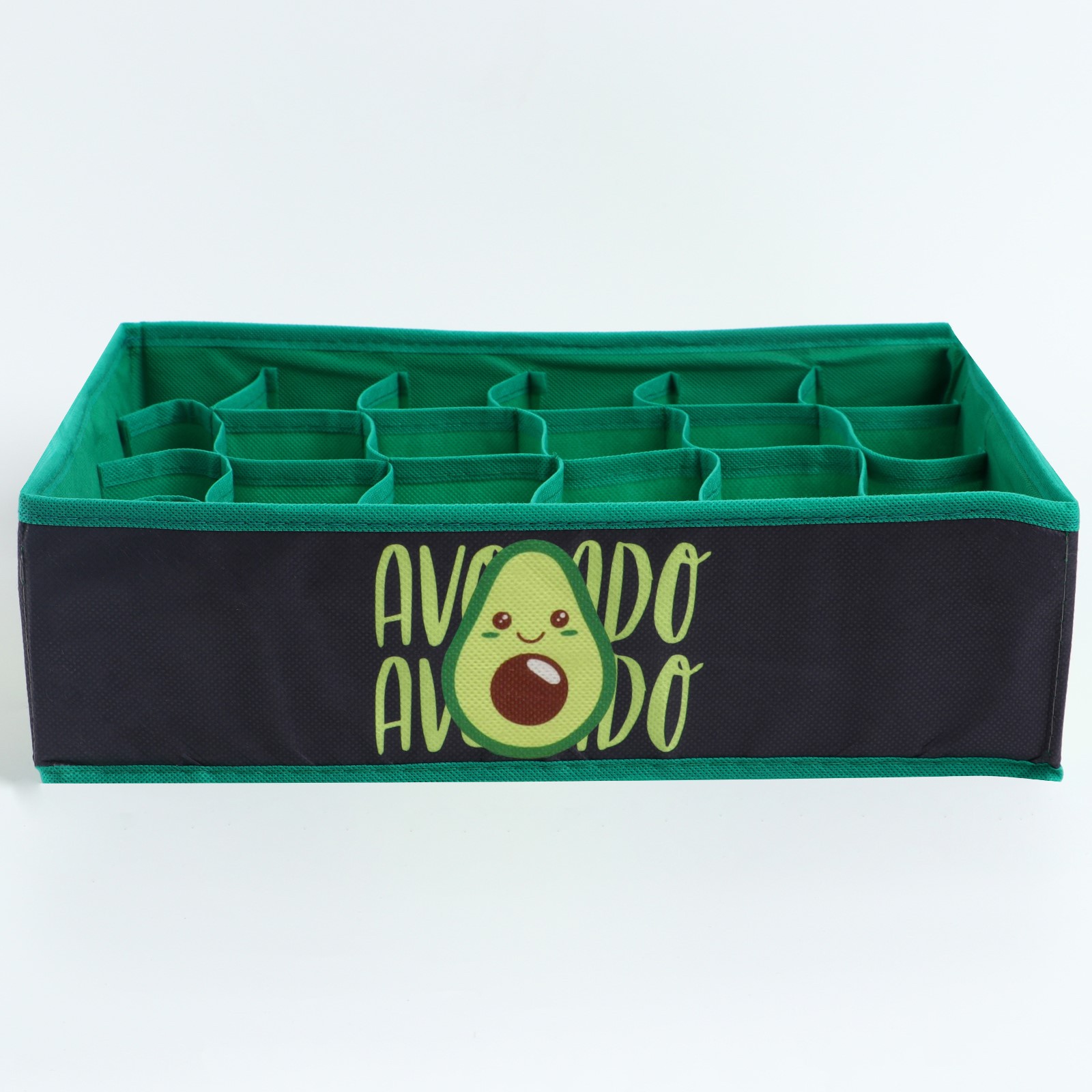 Кофр TEXTURA для белья 24 ячейки «Avocado»35 х 30 х 10 см - фото 2