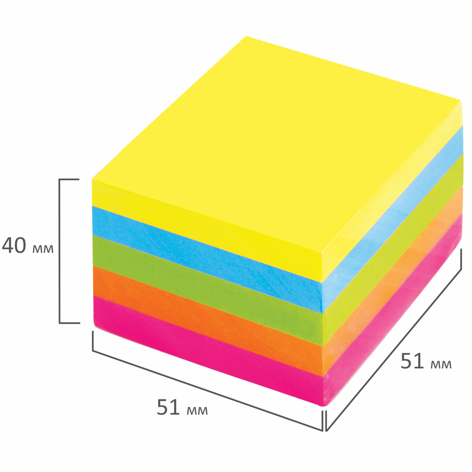 Стикеры самоклеящиеся Brauberg блок для записей и заметок неоновый 400 листов 5 цветов - фото 6