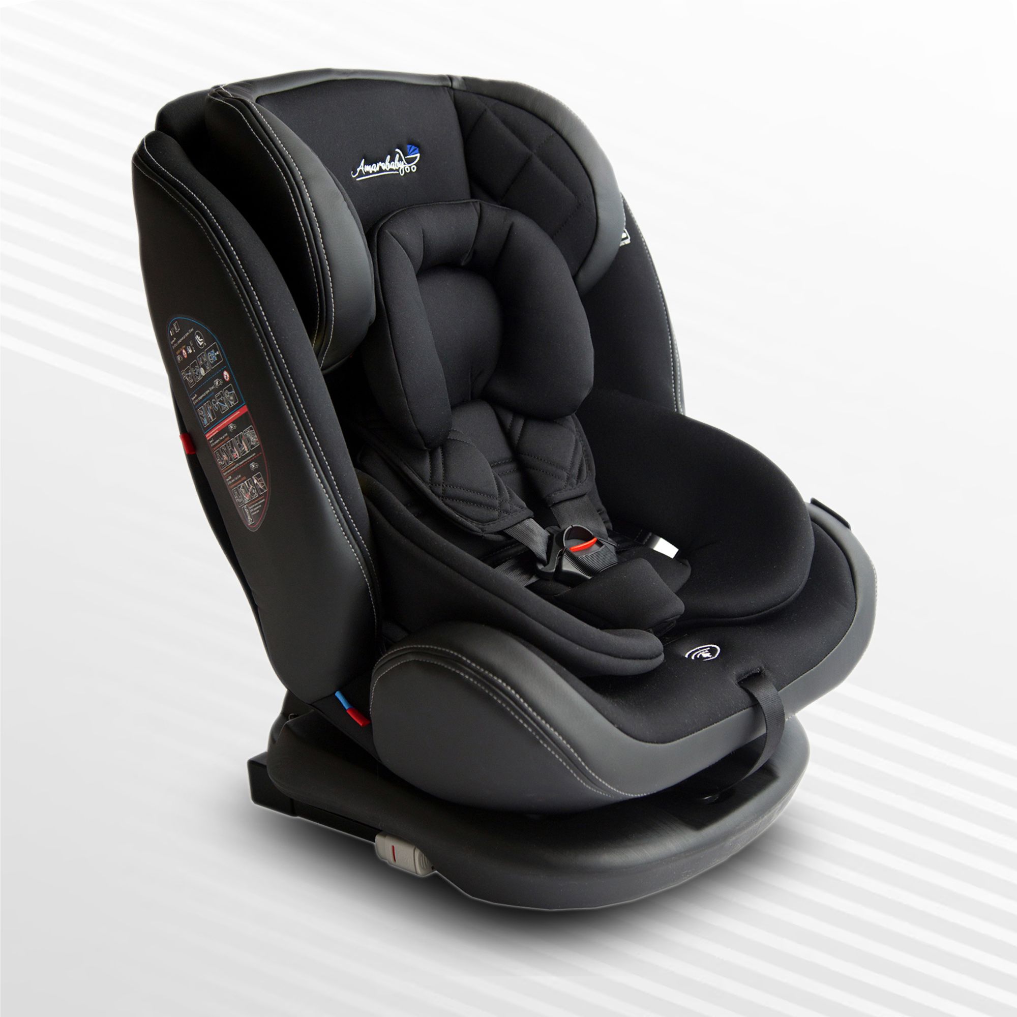 Автокресло детское AmaroBaby ST-3 Isofix класс D группа 0+ 1 2 3 черный - фото 22