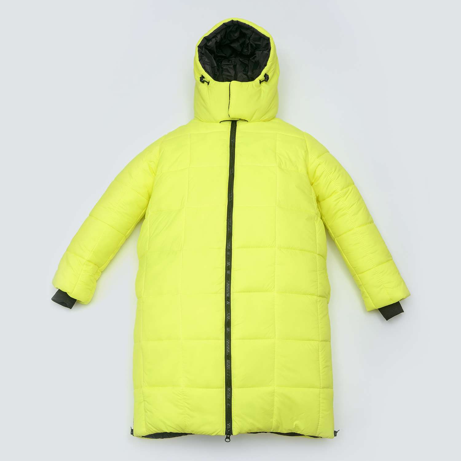 Пальто Orso Bianco OB41057-12_желтый неон/черный - фото 1