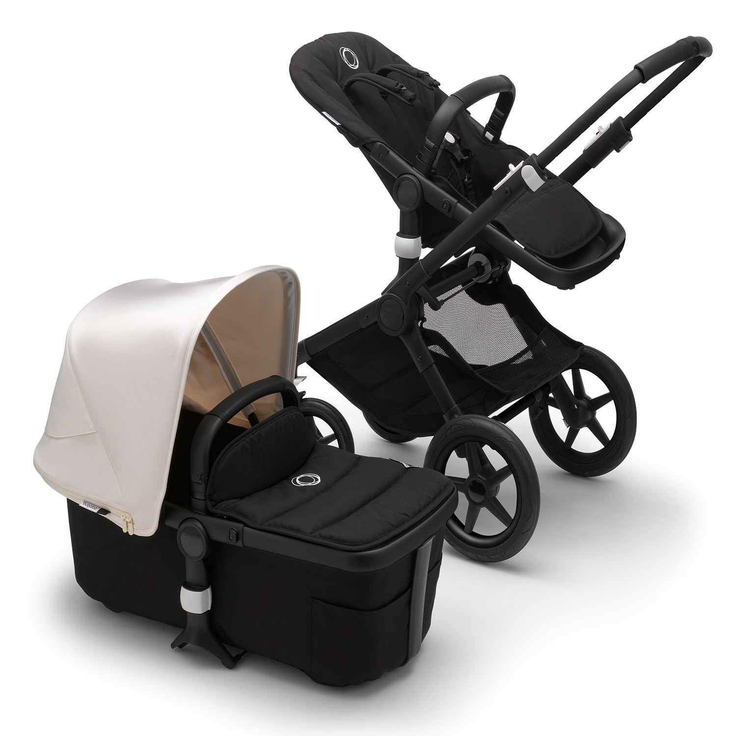 Коляска 2в1 Bugaboo Fox2 Complete Black Black-Fresh White - фото 11